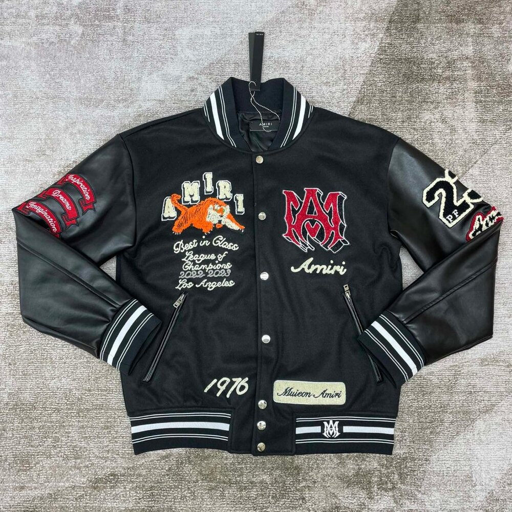 Amiri Cupid 💘 black and white baseball jacket